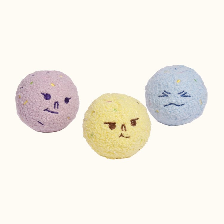 CHEWFFON 三色冰球 互動聲響玩具 啾啾聲 狗玩具 寵物玩具