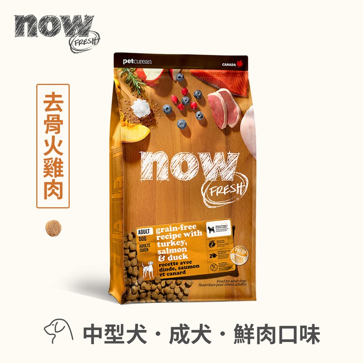 now 中型犬鮮肉無穀天然糧 (狗飼料|狗糧)