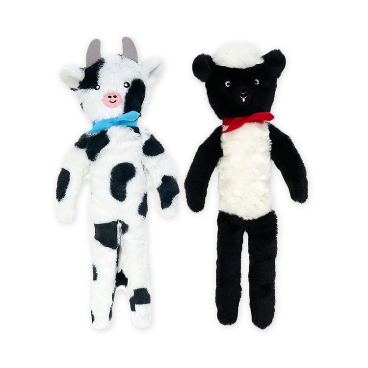 ZippyPaws 就愛在一起 綿羊&乳牛 啾啾聲 寵物玩具