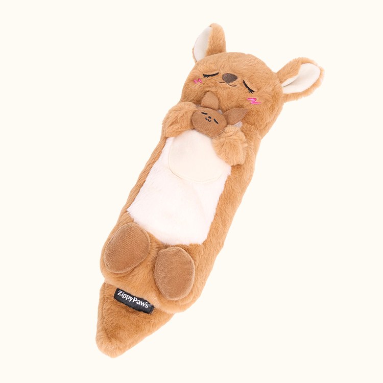 ZippyPaws 飛航模式 睡香香袋鼠 無聲玩具 寵物玩具