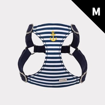 puppytie 胸背+牽繩組 海軍風 海軍藍M