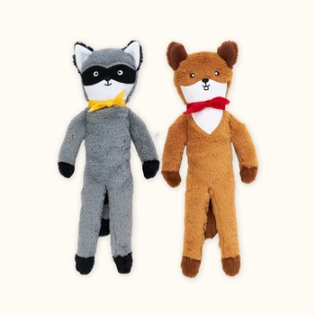 ZippyPaws 就愛在一起-浣熊&松鼠 啾啾聲 寵物玩具