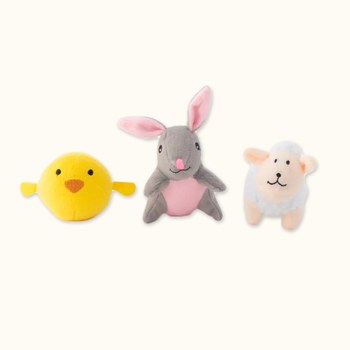 ZippyPaws 就愛在一起-小雞&小兔&小羊 啾啾聲 寵物玩具