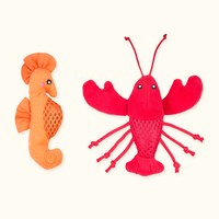 ZippyPaws 海底總動員 小海馬&小龍蝦 附貓草 貓玩具 寵物玩具