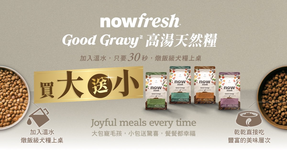 買大送小．now gravy 狗狗高湯天然糧