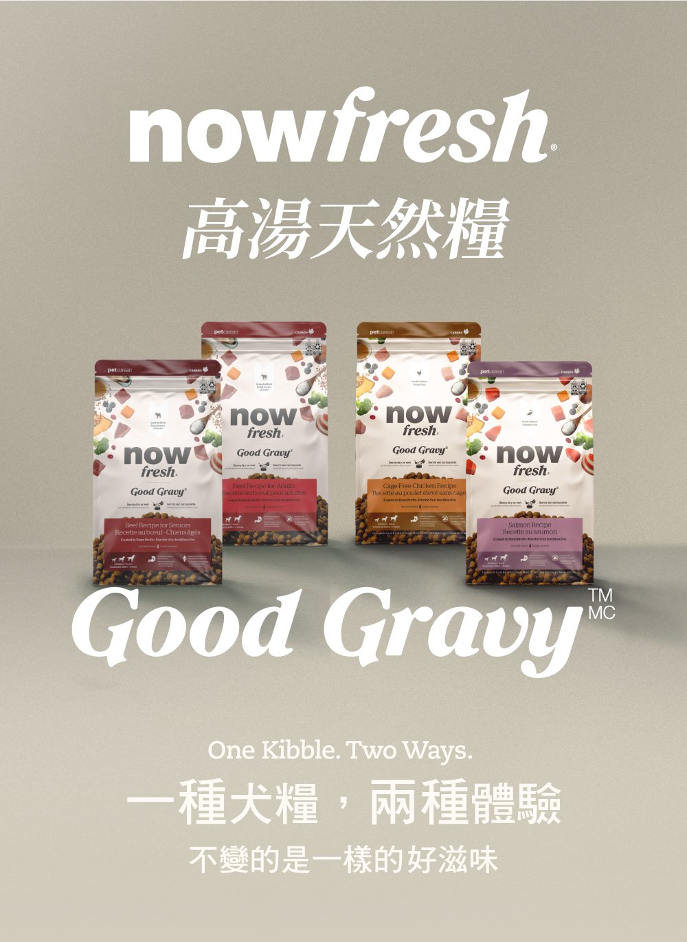 now高湯天然糧,一種犬糧兩種體驗。 now高湯天然糧,一種犬糧兩種體驗。